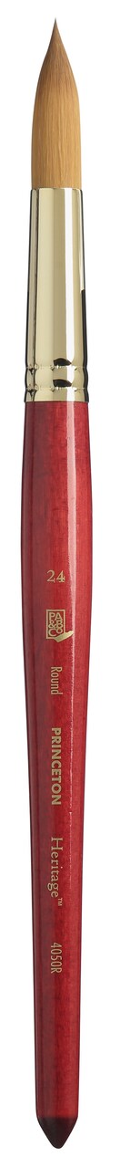 Princeton Series 4050 Heritage Synthetic Sable Brush-Short Handle Round Size 24